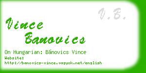 vince banovics business card